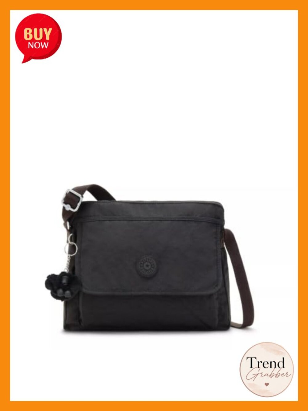 Lightweight Nylon Crossbody Bag with Zip Pockets